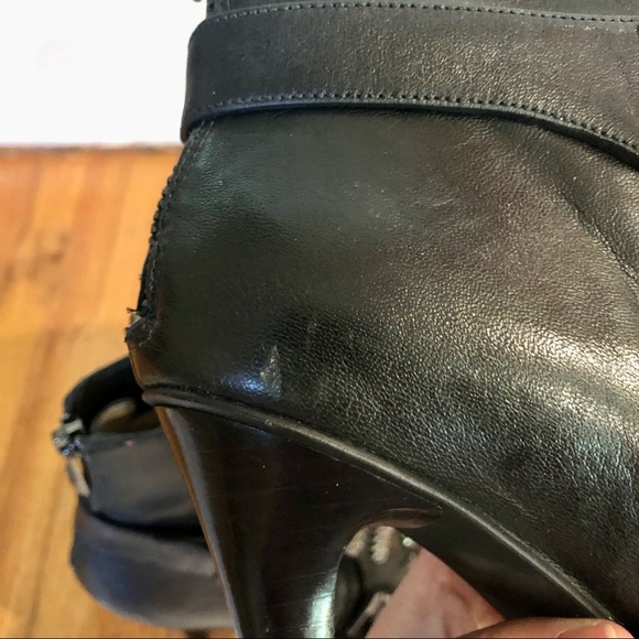 Michael Kors Leather Platform Stiletto Boots Detachable Studded Harness Sz 8.5 - Picture 11 of 16